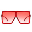 Amarylla - Oversize Flat Top Square Tinted Women Fashion Sunglasses