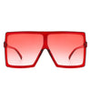 Amarylla - Oversize Flat Top Square Tinted Women Fashion Sunglasses