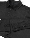 ZIMEGO Mens Long Sleeve Oil Wash Vintage Henley Button Cuffs Pocket Polo T-Shirt