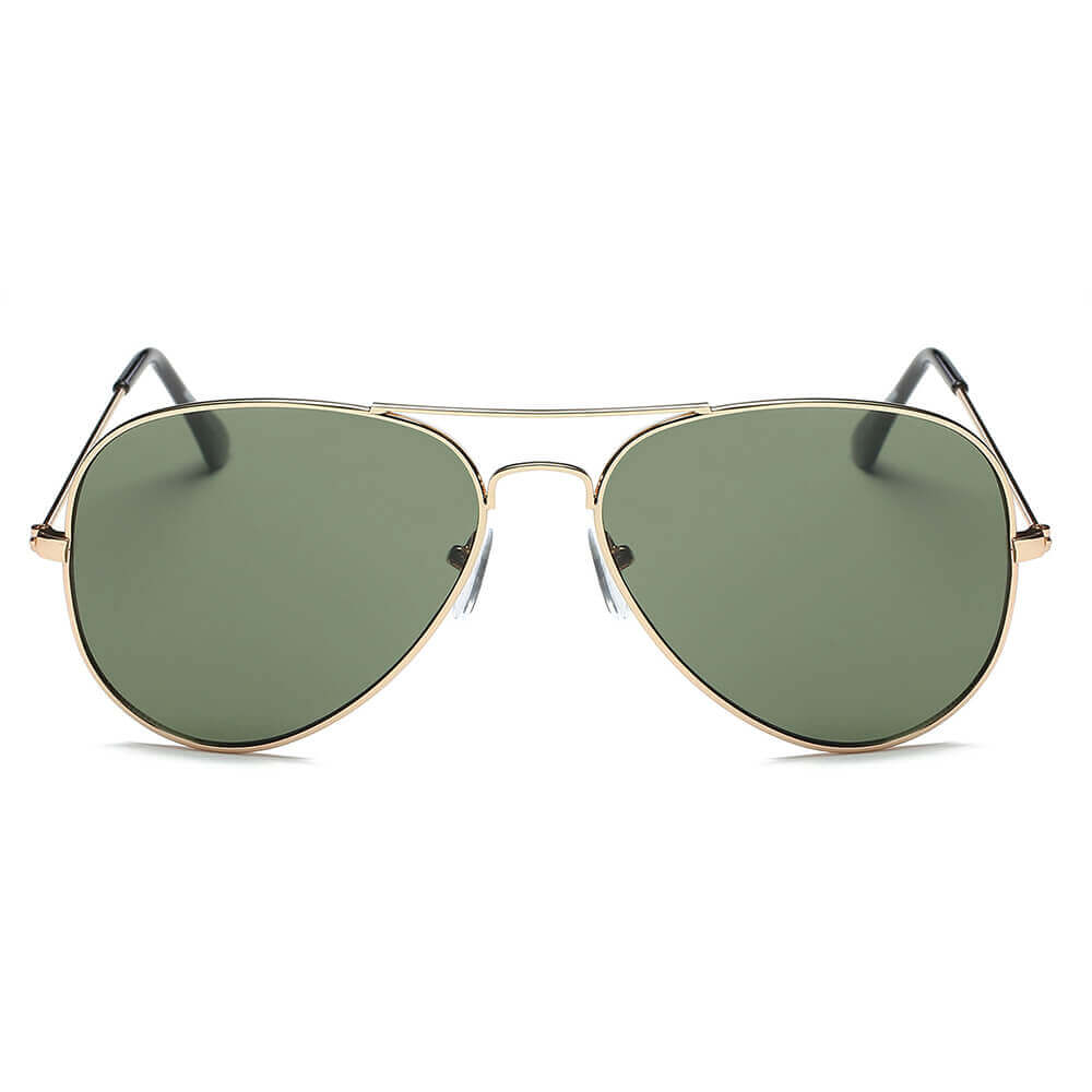 AARUS | Unisex Classic Metal Teardrop Aviator Shades Sunglasses