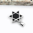 Black Onyx Star of David Silver Pendant