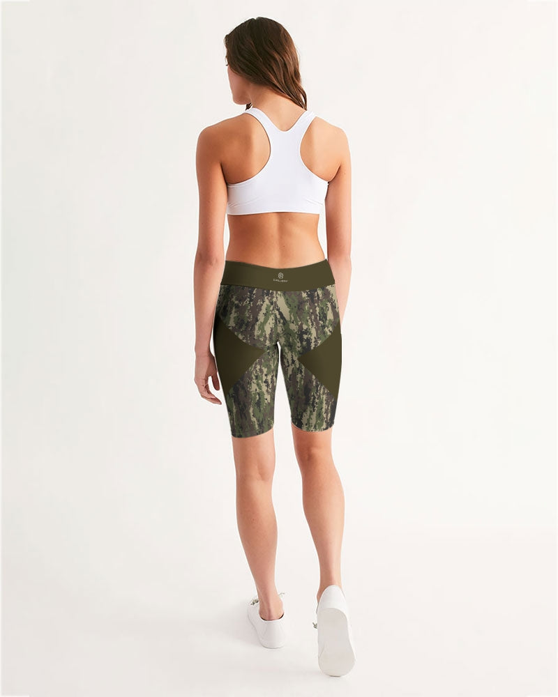 Short de vélo taille mi-haute Graphic Camo pour femmes