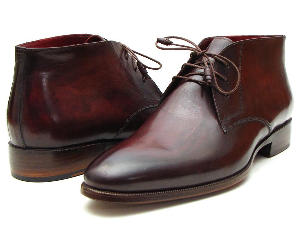 Bottes Chukka Paul Parkman pour hommes marron et bordeaux (ID#CK43E8)