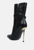 Nicole Croc Patterned High Heeled Ankle Boots