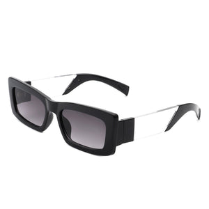 Horizonx - Retro Rectangle Narrow Fashion Slim Vintage Square Sunglasses