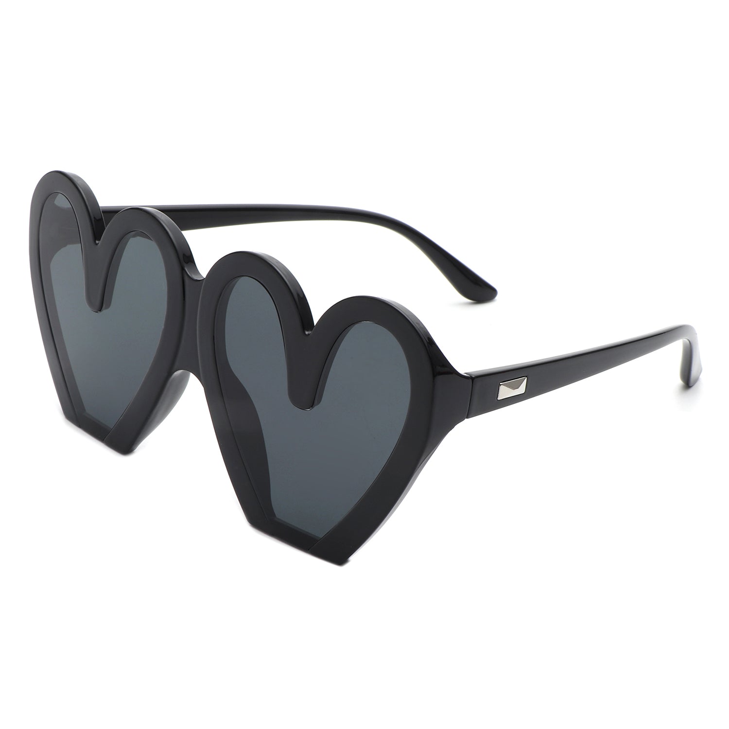 Skylette - Heart Shaped Oversized Party Fashion Sunglasses