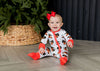 Tree-Mendous Christmas - Red - Long Sleeve Zipper Sleep Romper