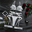 Ellolace Fine Lingerie Sexy Fancy Underwear 5-Piece Delicate Luxury Erotic Sets With Chain Bra and Panty Set Garters Intimate