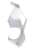 Malibu Rhinestone One Piece - White