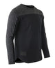 ZIMEGO Men's Fashion Color Block Long Sleeve Curved Hemline