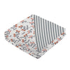 Dahlia Floral and Finley Stripe Bamboo Muslin Newcastle Blanket