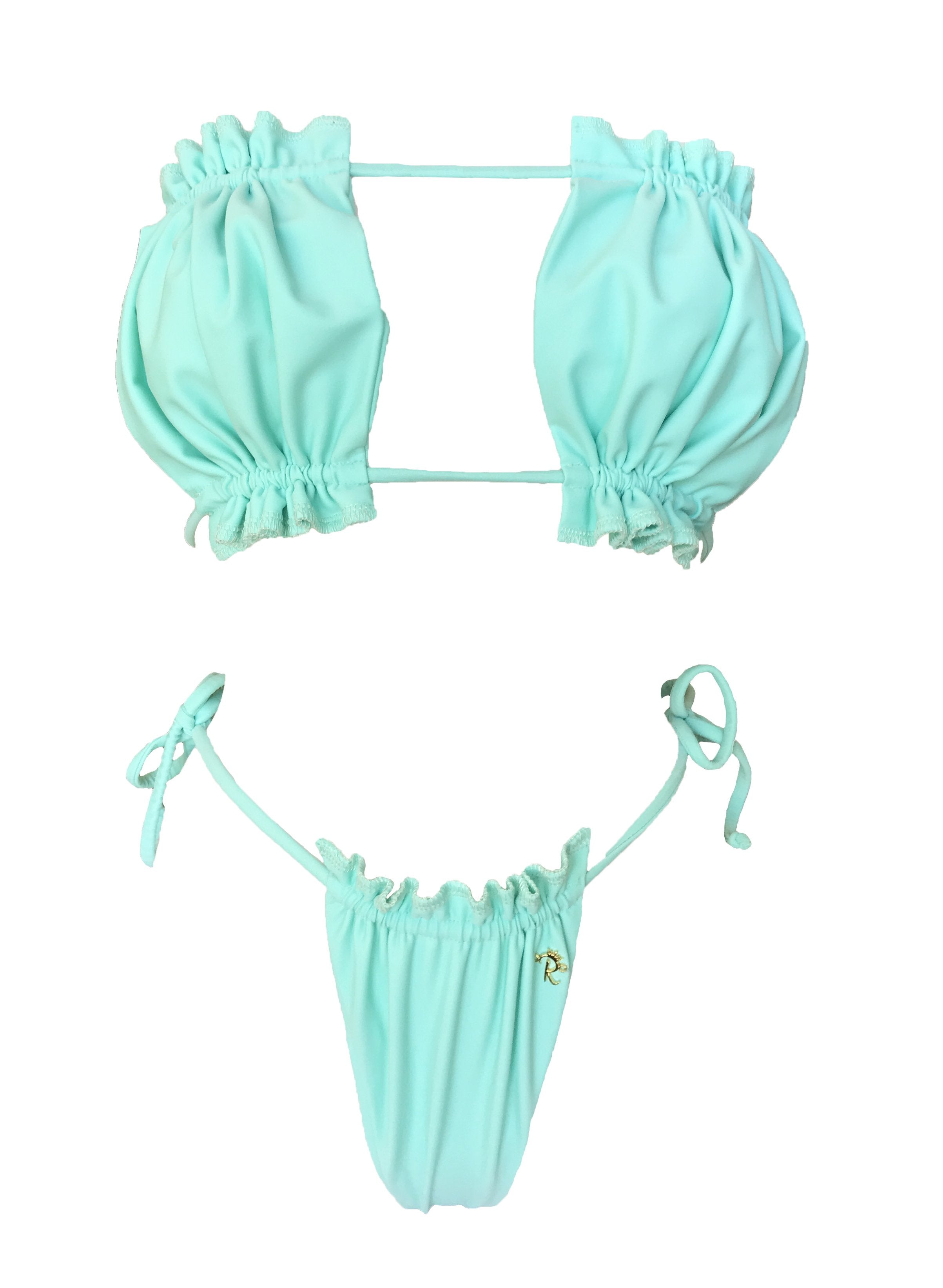 Candy Bandeau Top & Thong Bottom - Mint Green