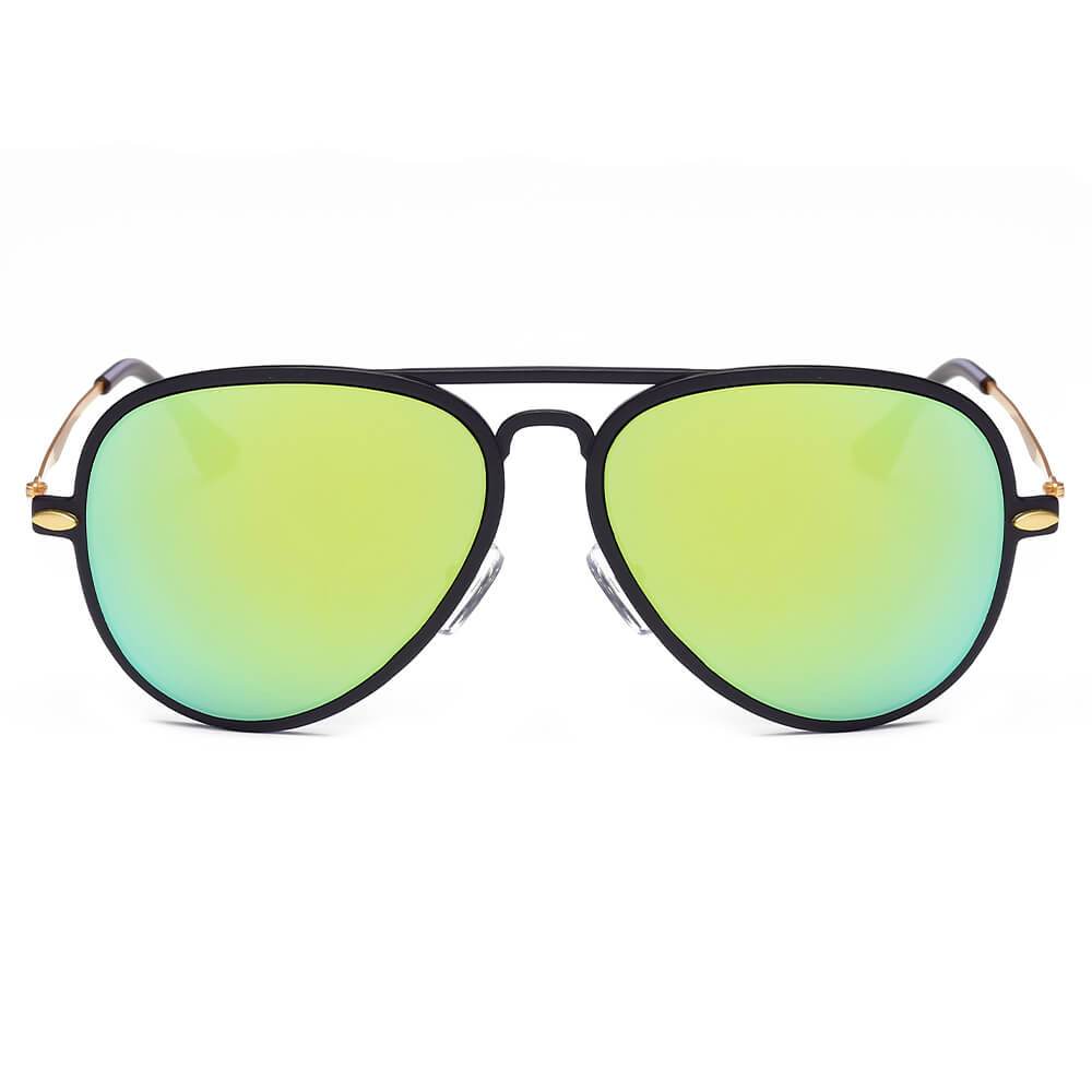 DURHAM | Unisex Mirrored Aviator Fashion Sunglasses