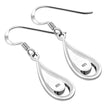 Boucles d'oreilles en argent sterling avec opale azur synthétique