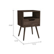 Nightstand  Fugaz, Bedroom, Dark Walnut