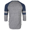 ZIMEGO Men's 3/4 Sleeve NAVY Baseball Football College Raglan