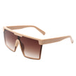 Vitalize - Oversize Retro Square Flat Top Tinted Fashion Women Sunglasses