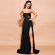 Black High Slit Gown