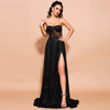 Black High Slit Gown