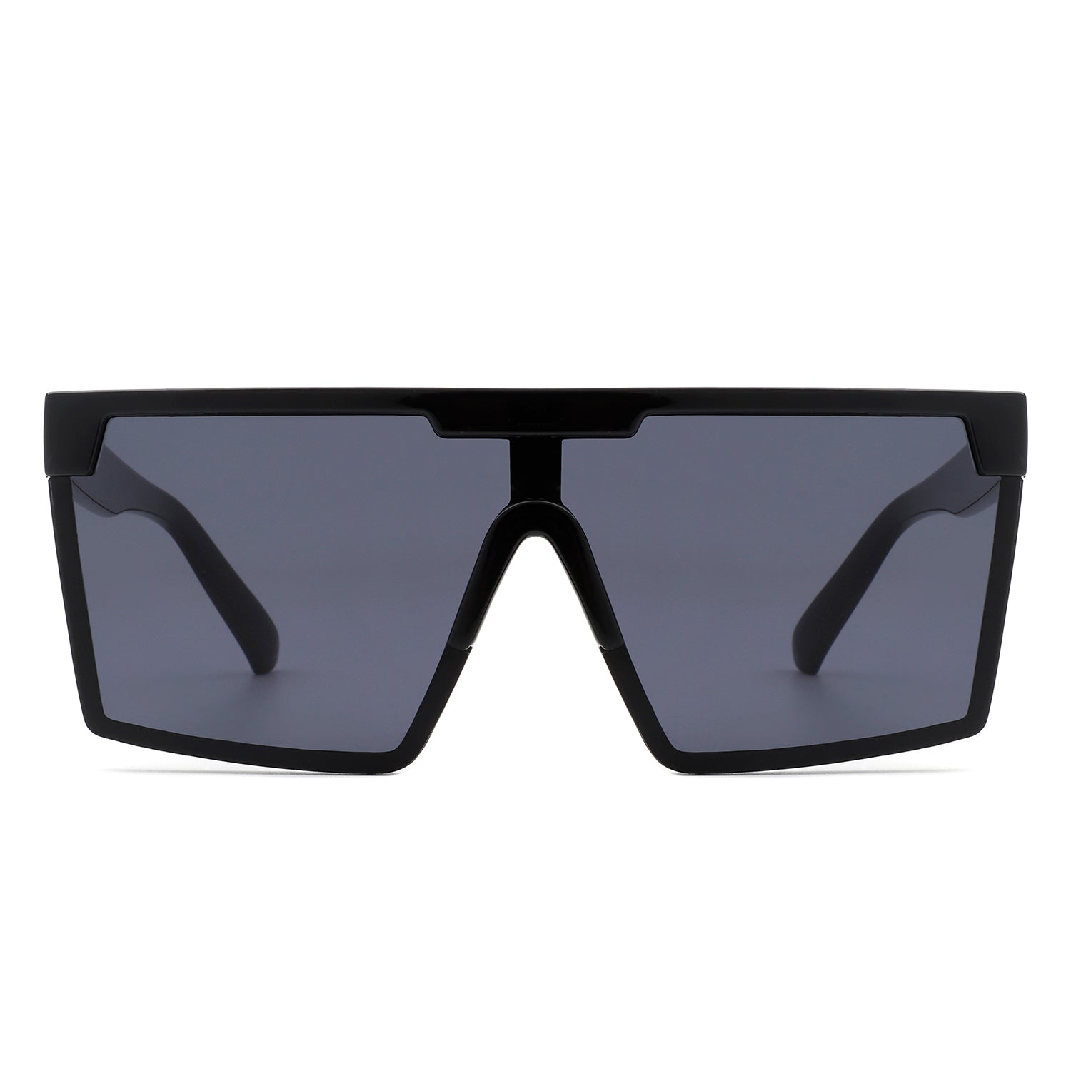 Vitalize - Oversize Retro Square Flat Top Tinted Fashion Women Sunglasses