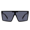 Vitalize - Oversize Retro Square Flat Top Tinted Fashion Women Sunglasses