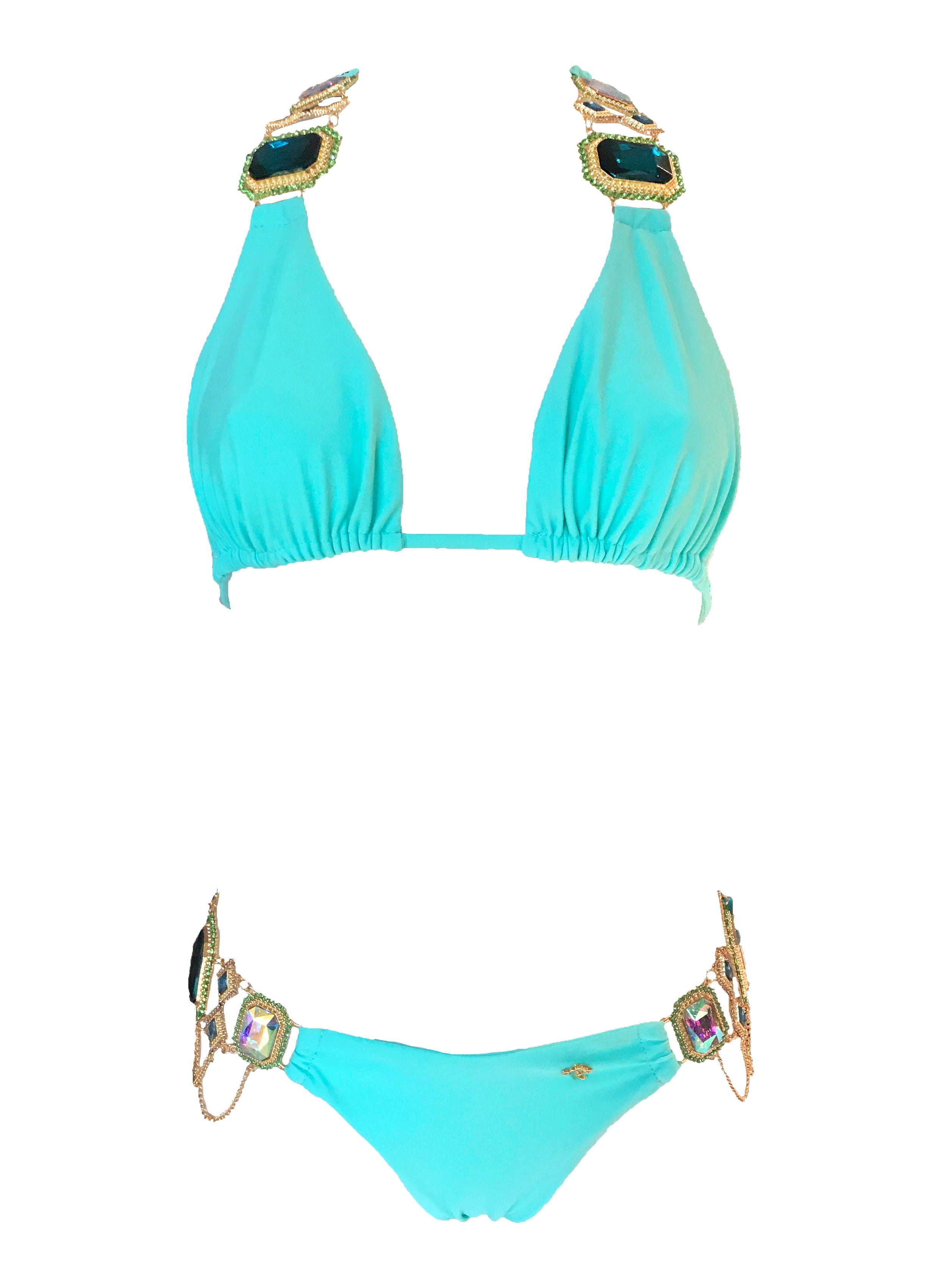 Electra Halter Top & Classic Bottom - Mint Green