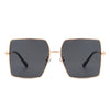 Benazia - Square Oversize Flat Top Large Tinted Women Fashion Sunglasses