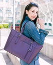 Miley - Purple Vegan Leather Laptop Bag