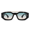 Xanadusk- Geometric Retro Irregular Brow-Bar Square Fashion Sunglasses