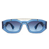 Xanadusk- Geometric Retro Irregular Brow-Bar Square Fashion Sunglasses