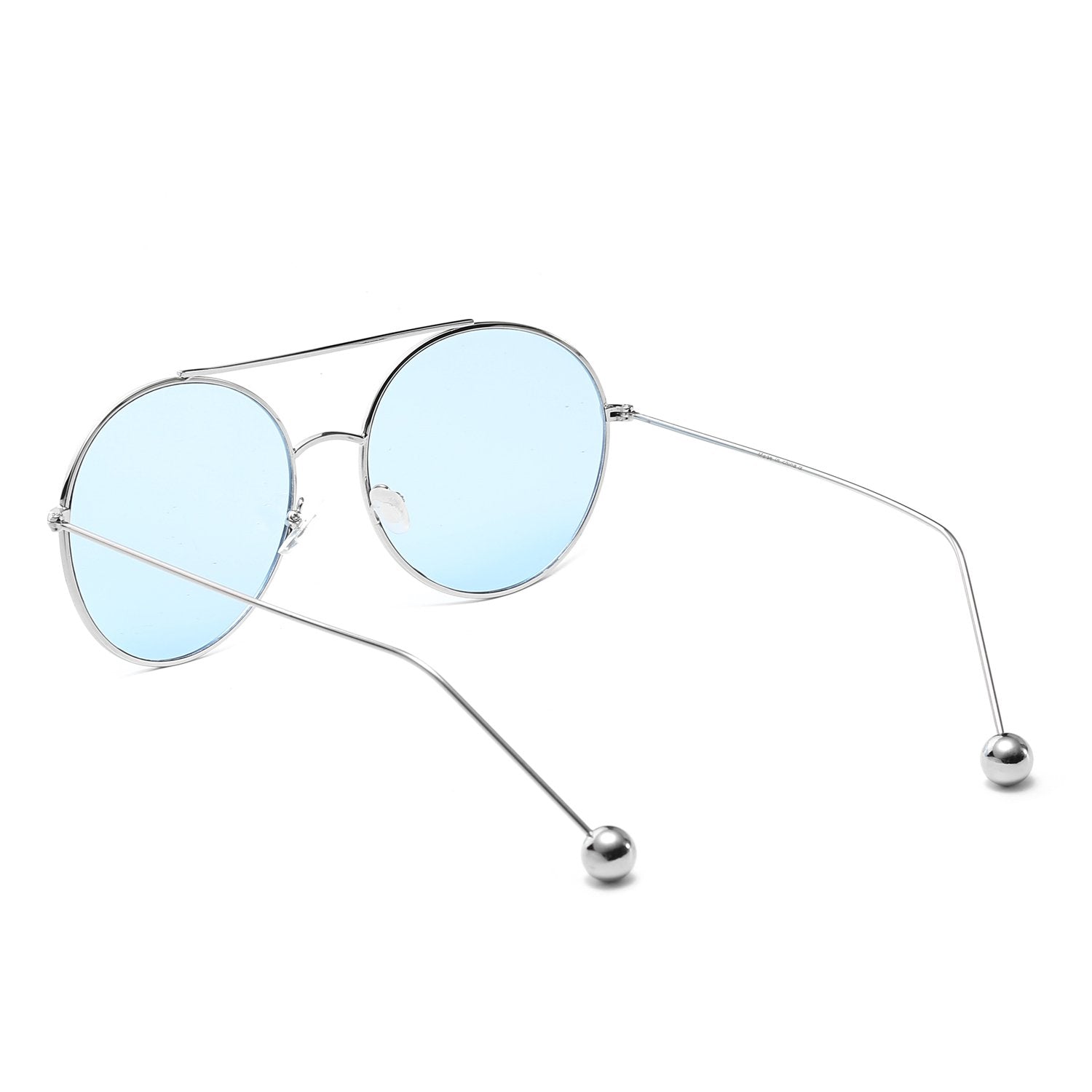 EUREKA | Unisex Round Tinted Lens Aviator Clear Glasses Balled Sunglasses