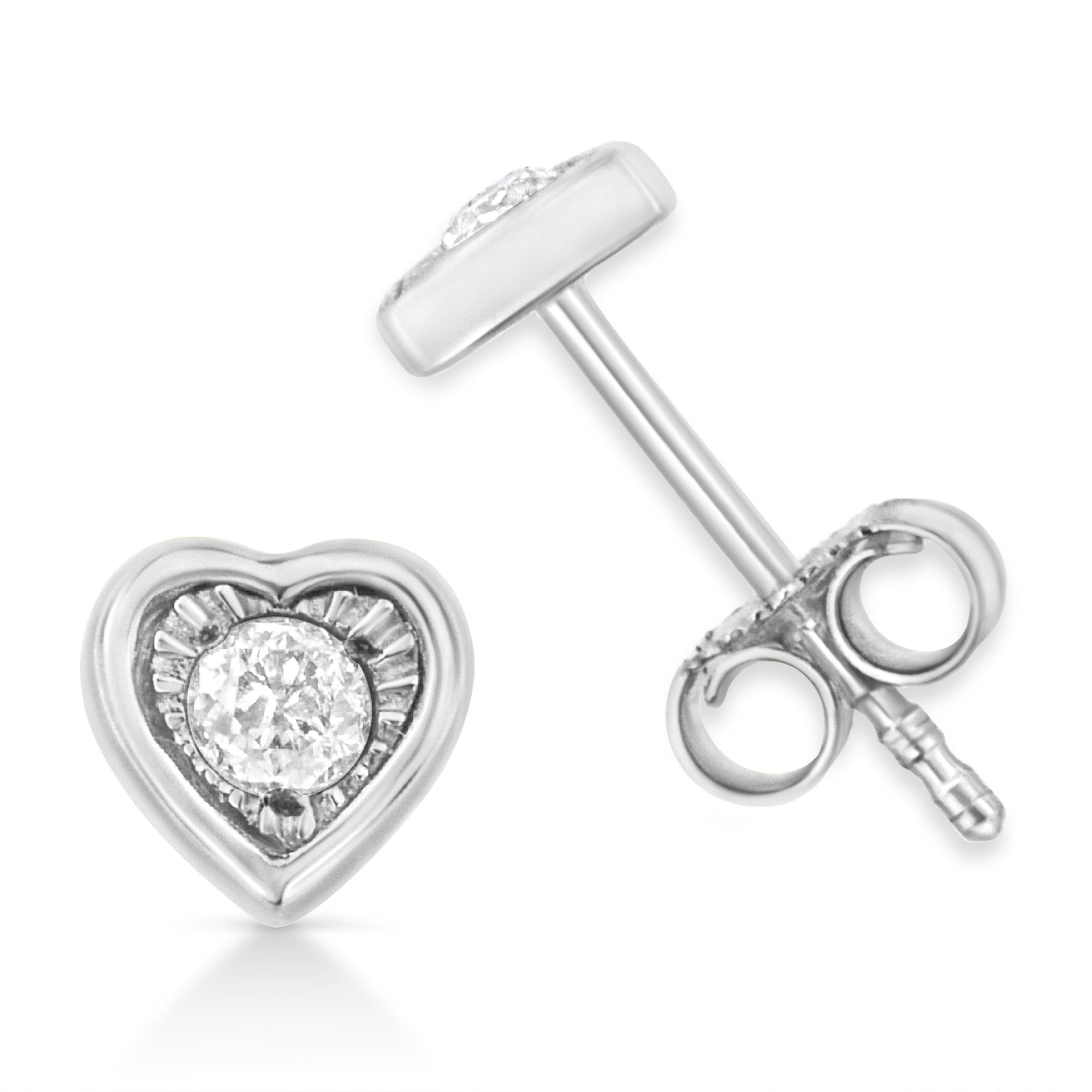 .925 Sterling Silver 1/10 Cttw Miracle-Set Diamond