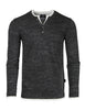 ZIMEGO Men's Long Sleeve Double Layered Y-Neck Fashion Henley - ZGLS247