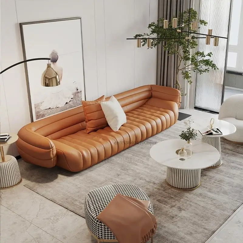 Modern Minimalism Leather Couch