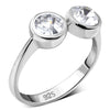 Cubic Zirconia Silver Toe Ring