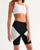 Graphic Chess Black & White Women's Mid-Rise Bike Shorts