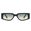 Xenotica - Rectangle Narrow Retro Slim Vintage Square Sunglasses