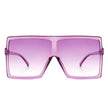 Zenithia - Square Oversize Women Flat Top Fashion Sunglasses