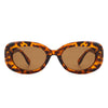 Nighting - Oval Retro 90s Round Narrow Vintage Sunglasses