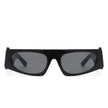 Starisle - Rectangle Chic Oval Lens Chunky Slim Fashion Sunglasses