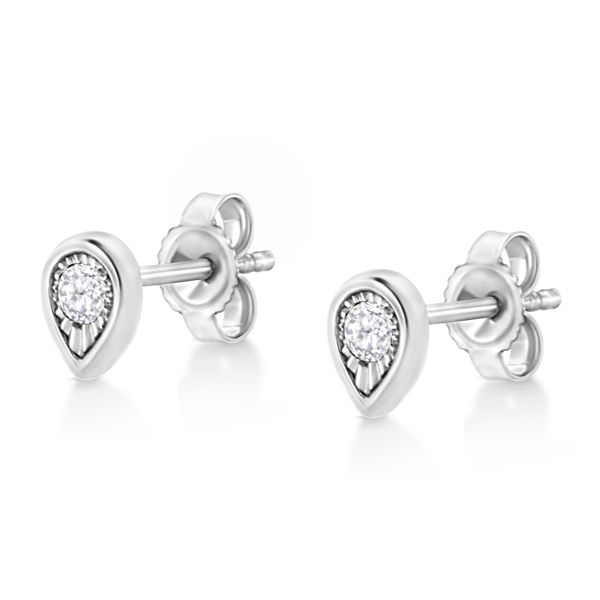 .925 Sterling Silver 1/10 Cttw Miracle-Set Diamond