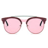 ENDICOTT | Round Circle Brow-Bar Tinted Lens Sunglasses