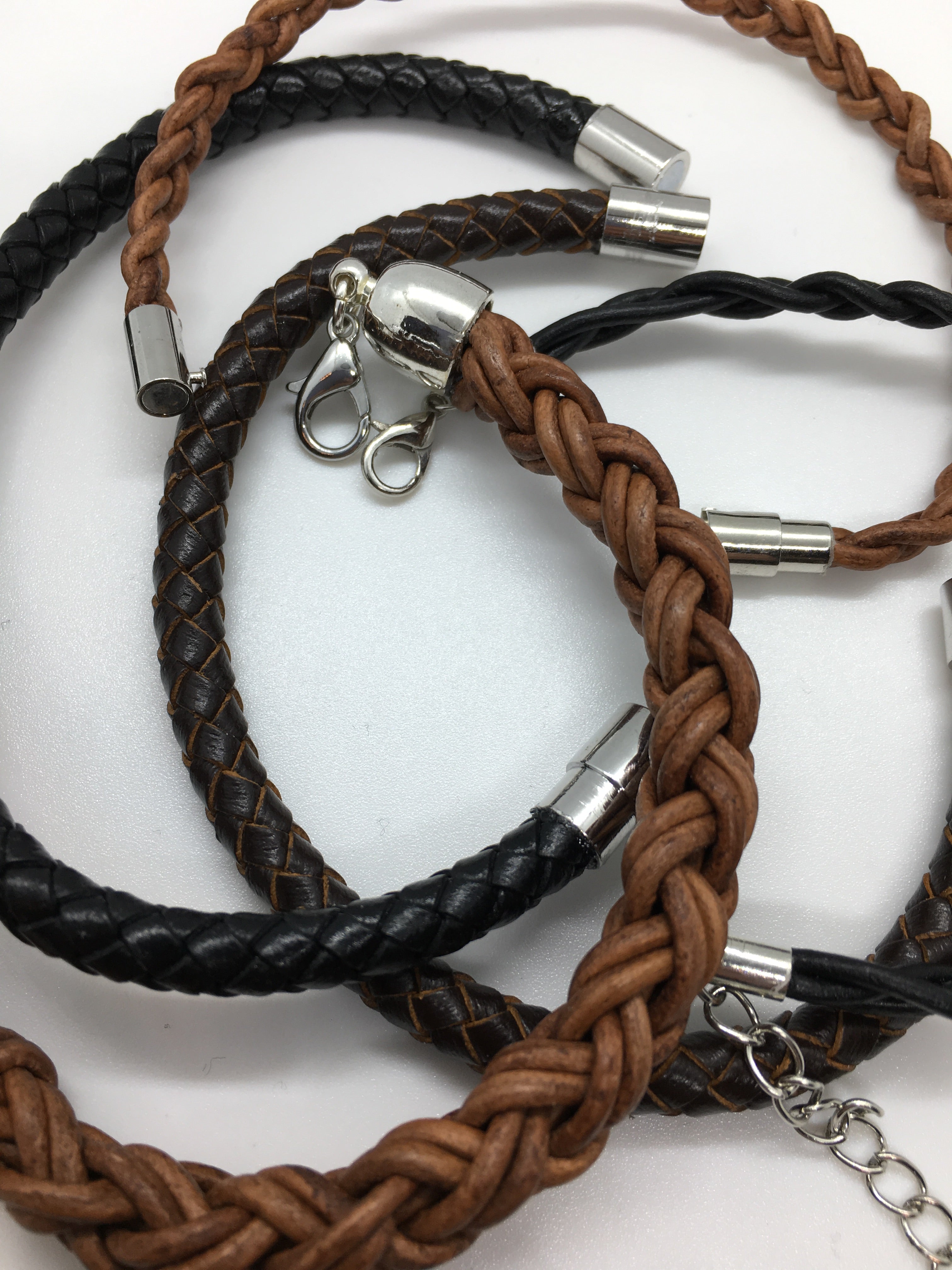 Brown Thick Braided Bracelet