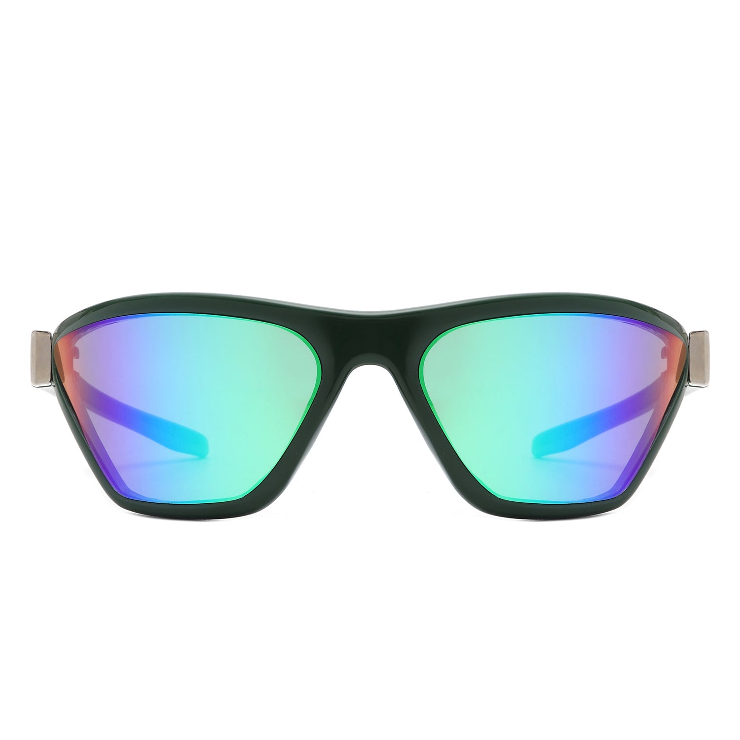 Luminize - Square Fashion Mirrored Wrap Around Sport Sunglasses