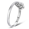 Bague coeur noeud celtique en argent uni