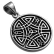 Pendentif rond celtique en argent sterling massif