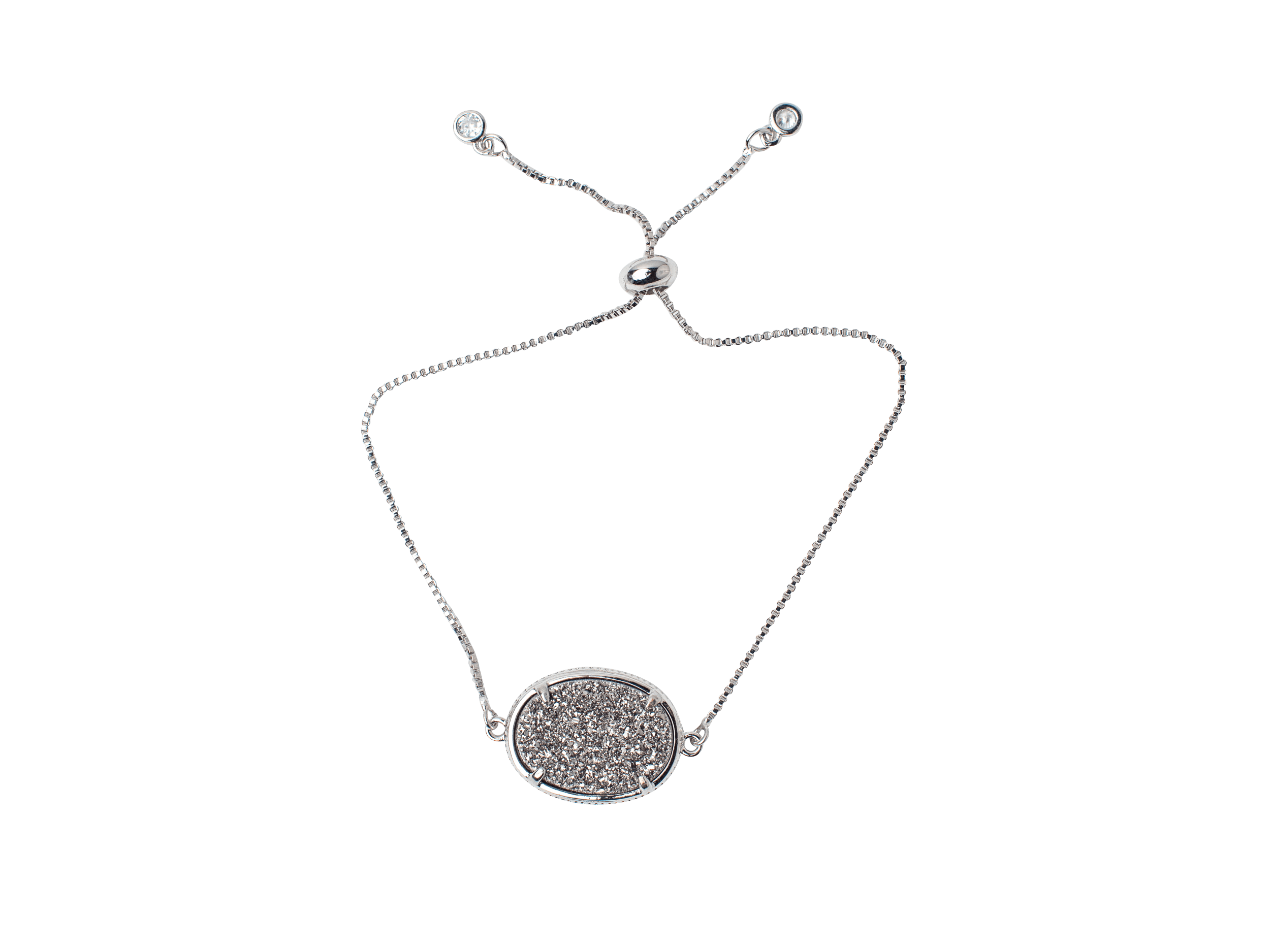 Ariana Grand bracelet Druzy en argent