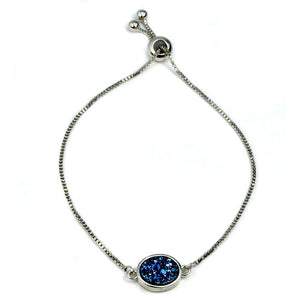 Petit bracelet ovale Brandy en argent