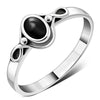 Black Onyx Celtic Knot Silver Ring