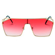 LAVAL | S2071 - Flat Top Metal Oversize Square Fashion Sunglasses